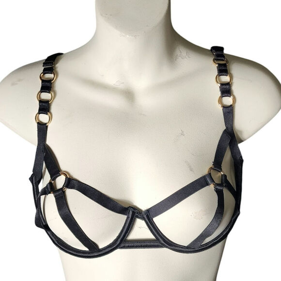 Victoria's Secret Other - Victoria's Secret Very Sexy Strappy Cage Bondage Look L Balconette Unlined Bra